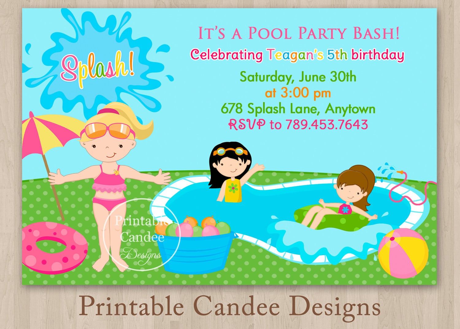 Doc    Kids Party Invitations Free â Free Rainbow Party Invitation